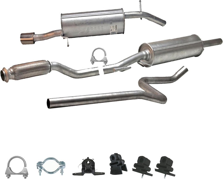 Ferroz Export Ersatz für Komplette Auspuffanlage ab Kat Peugeot 207 1.4, 1.6 16V Schrägheck Kombi Au