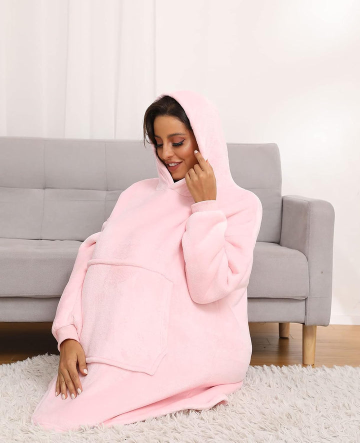 Sendowtek Übergrosse Hoodie Decke Damen Oversized, Sherpa Deckenpulli Weich Super Warme Komfortable