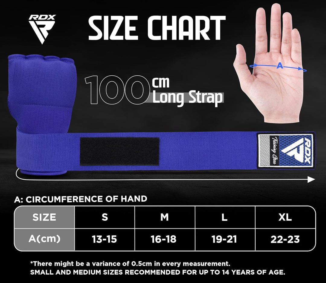 RDX Gel Innenhandschuhe Boxen MMA Muay Thai Training, Elastisch Boxbandagen 100cm Lang Handgelenkban