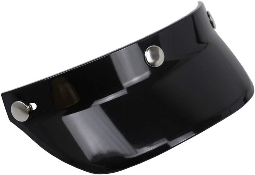 GoolRC Visier mit 3 Druckknöpfen und aufklappbarem Visier für offene Motorradhelme schwarz, schwarz