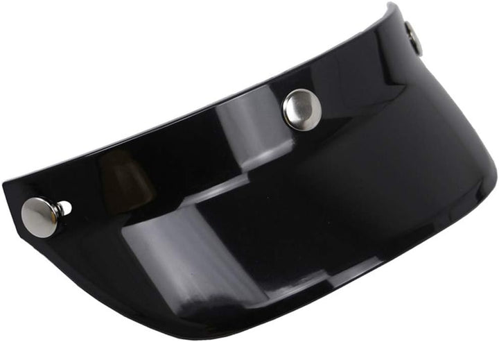 GoolRC Visier mit 3 Druckknöpfen und aufklappbarem Visier für offene Motorradhelme schwarz, schwarz