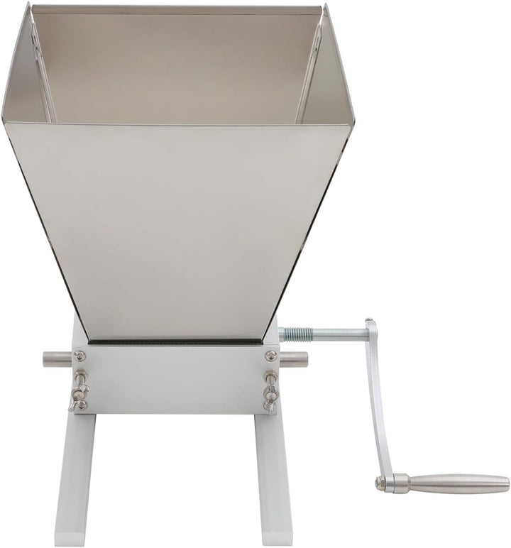 4L Manuelle Getreidemühle, Edelstahl 0-2.5MM Verstellbar Getreidequetsche Malzmühle Futtermühle mit