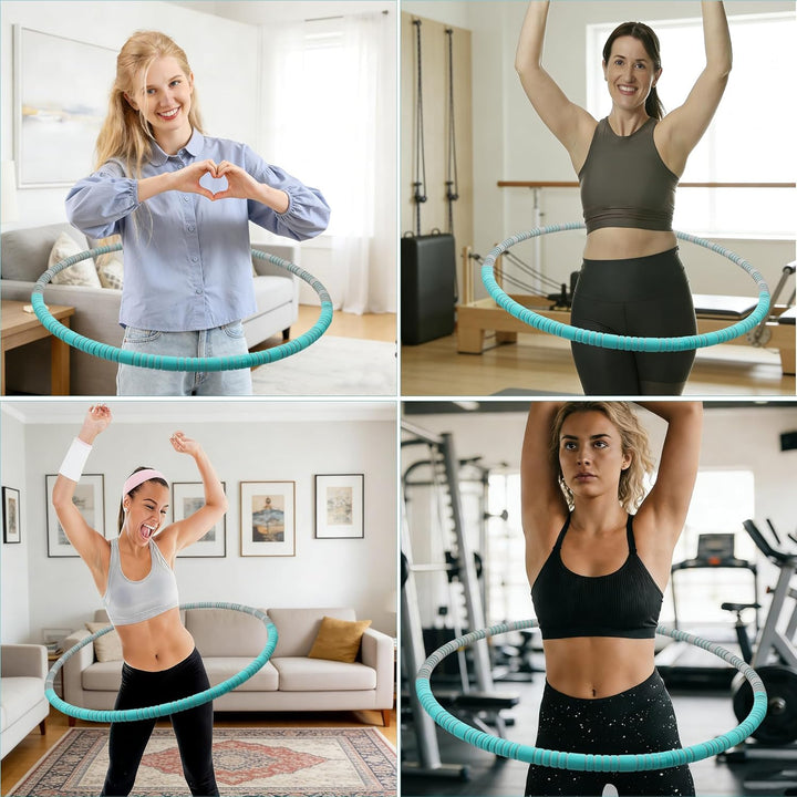 Hula Hoop Reifen Erwachsene und Kinder zum Abnehmen, 8 Teile abnehmbar, Gewicht können angepasst Wer