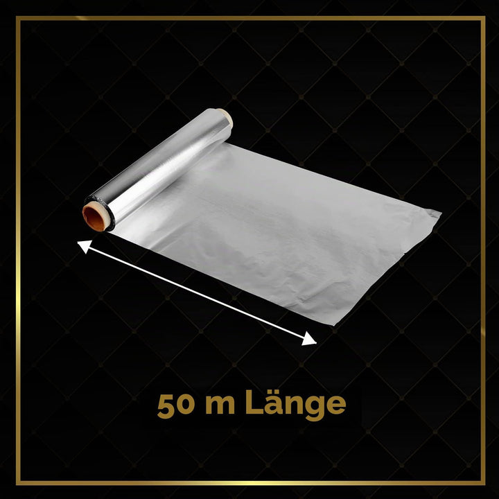 LuxLiv ® 50 m Alufolie - Hochwertige, robuste 20 Mikron dicke Folie, 30 cm breite Küchenfolie für Ca