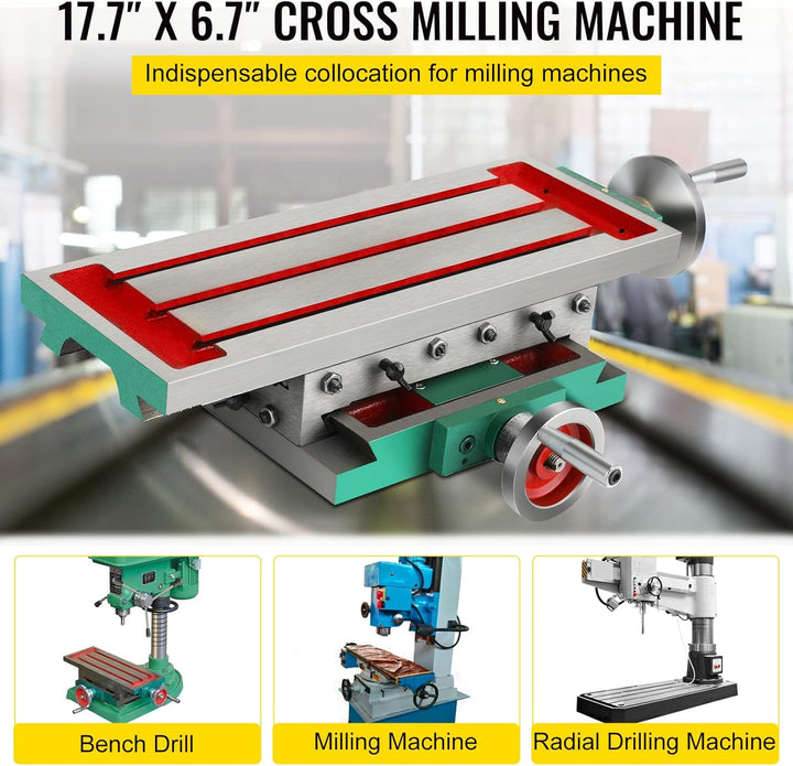 SucceBuy 450 x 170 mm Tisch Milling Machine Multifunktionale Arbeitstisch Frästisch zum Bohren und F