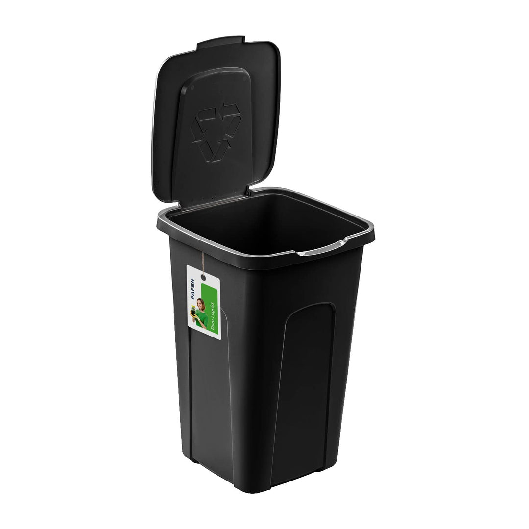 PAFEN Grosser Mülleimer 50l mit Deckel – Abfallbehälter 550 x 365 x 370mm - Abfalleimer für Trennen