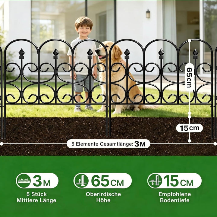 Amagabeli Garden Home 81CM X 61CM X 5 Stück Gartenzaun Metall Zaunelementen Gartenzäune Dekorative Z