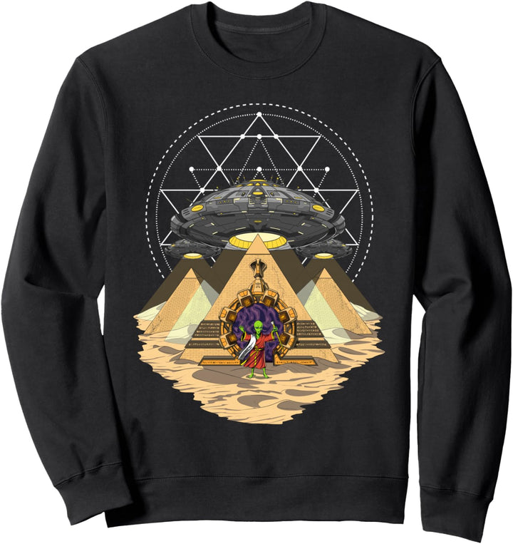 Alien Abduktion ägyptische Pyramiden UFO Ausserirdische Sweatshirt
