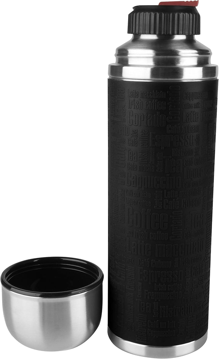 Emsa Senator Isolierflasche 515714 | Kapazität: 1,0 L | 100 Prozent dicht | Silikonmanschette | Safe