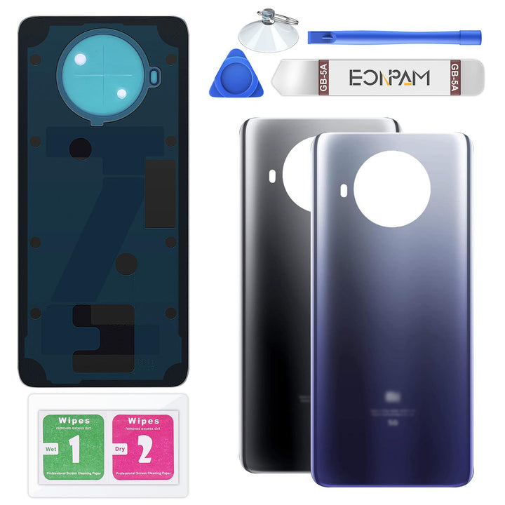 Eonpam Akkudeckel für Xiaomi Mi 10T Lite Rückseite Glas Original Backcover Back Glas Ersatz mit Repa