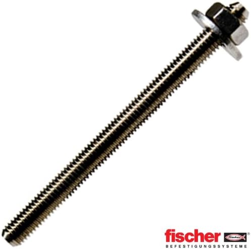 fischer 090444 Ankerstange FIS A M 10 x 110 R Edelstahl, 10 Stück, Silber M10x110 Metal, M10x110 Met