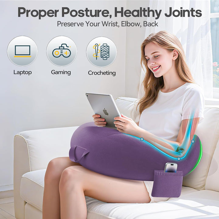 Gaming Kissen & Lesekissen, Reading Pillow für das Sitzen auf dem Bett/Sofa/Fussboden, Fütterungs/Hä