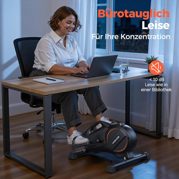 YOSUDA Pedaltrainer, Beintrainer für Zuhause mit 2 Widerstandsbändern und Rutschfester Matte, Mini H