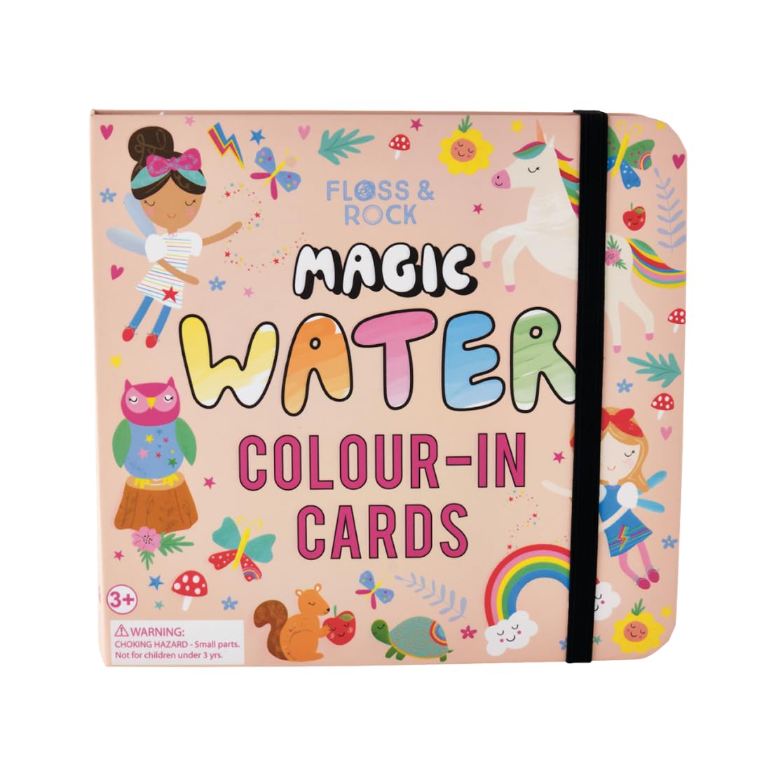 FLOSS & ROCK FLS40P3604 - MAGIC WATER COLOUR-IN CARDS RAINBOW FAIRY