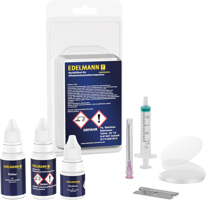 EDELMANN Steinschlagreparatur Komplettset Master 2370 Windschutzscheiben - Glas Reparatur