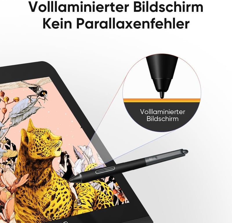 XPPen Artist PRO 16 Gen.2 Grafikdisplay 16 Zoll Pen Display mit X3 Pro Stift und Schnellfernbedienun