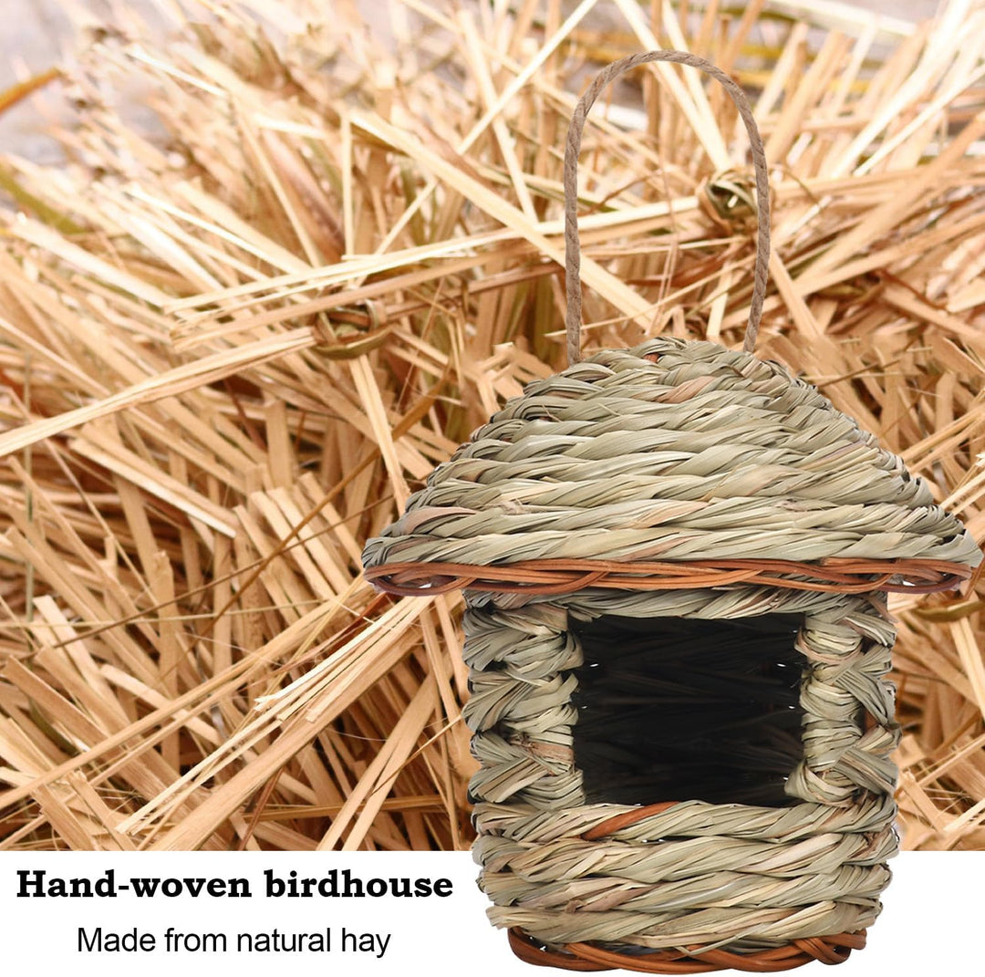 2 Stück Grass Bird Nest, Handgewebte Vogelhäuser, Wear-Resistant Hanging Bird Nest, Geeignet für Kol