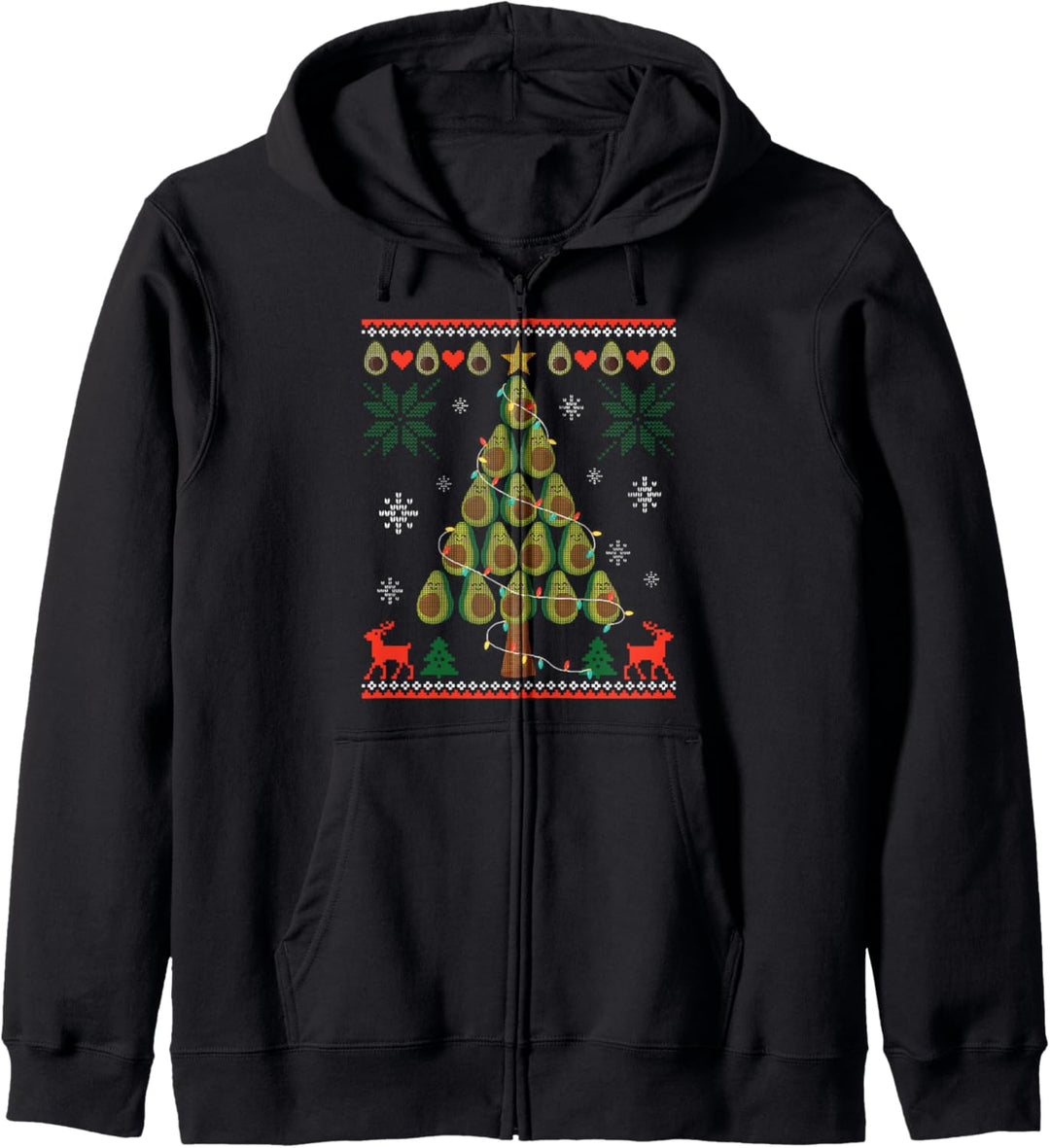 Avocado Weihnachtsbaum – Avocado Lover Ugly Xmas Sweater Kapuzenjacke