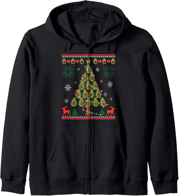 Avocado Weihnachtsbaum – Avocado Lover Ugly Xmas Sweater Kapuzenjacke