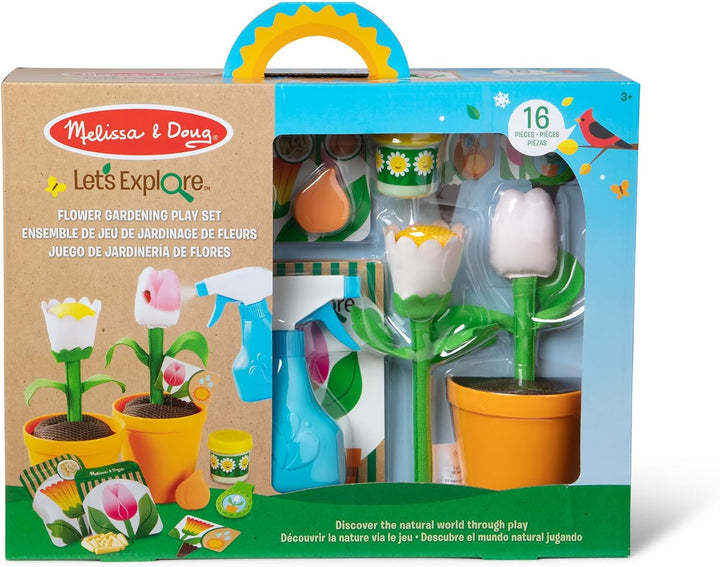Melissa und Doug | Let's Explore | Blumen und Gartenspielset mit Blumen, die ihre Farbe ändern (16 T