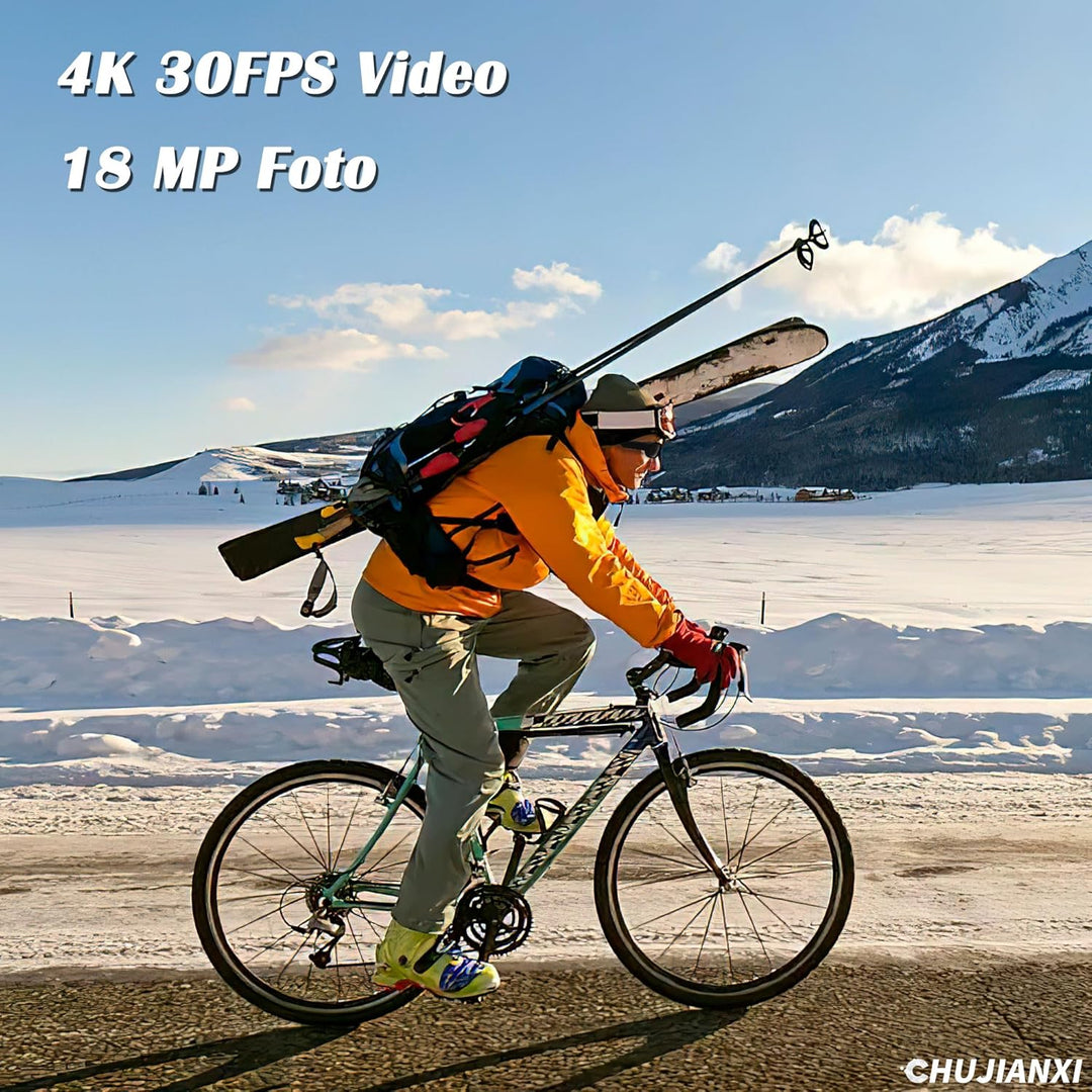 Brille Mit Kamera 4k, Mini Kamera, Aktualisierte Tragbare Actionkamera | Unterstützung Nehmen Foto/V