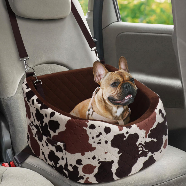 Hunde Autositz für Kleine Hunde – Crash-Schutz, Anti-Rutsch, Schützt Autoinnenraum, Abnehmbar & Wasc