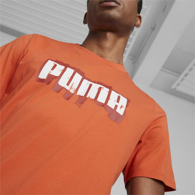 PUMA Herren Graphics Wording T-Shirt XLChili Powder Orange