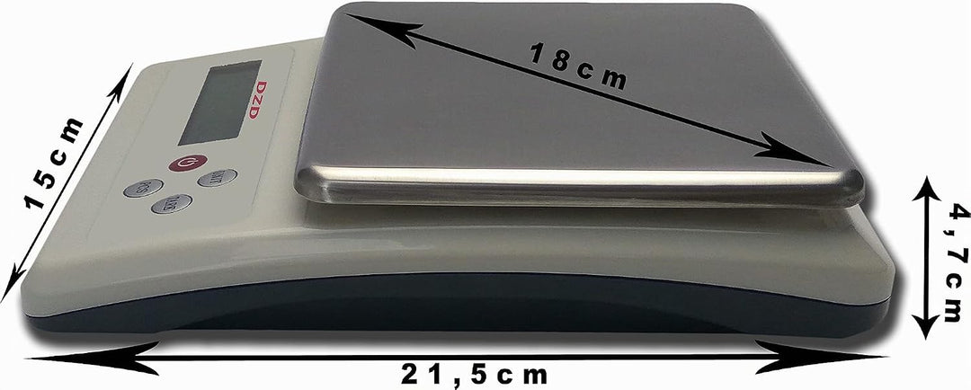 DZD DJKF Briefwaage 6kg/0,1g Küchenwaage, einstellbare Abschaltautomatik, Feinwaage Digitalwaage, mi