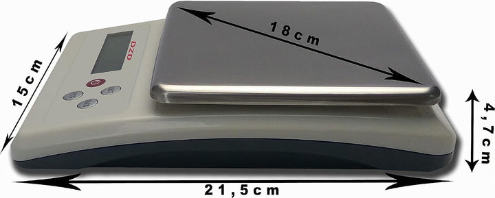 DZD DJKF Briefwaage 6kg/0,1g Küchenwaage, einstellbare Abschaltautomatik, Feinwaage Digitalwaage, mi