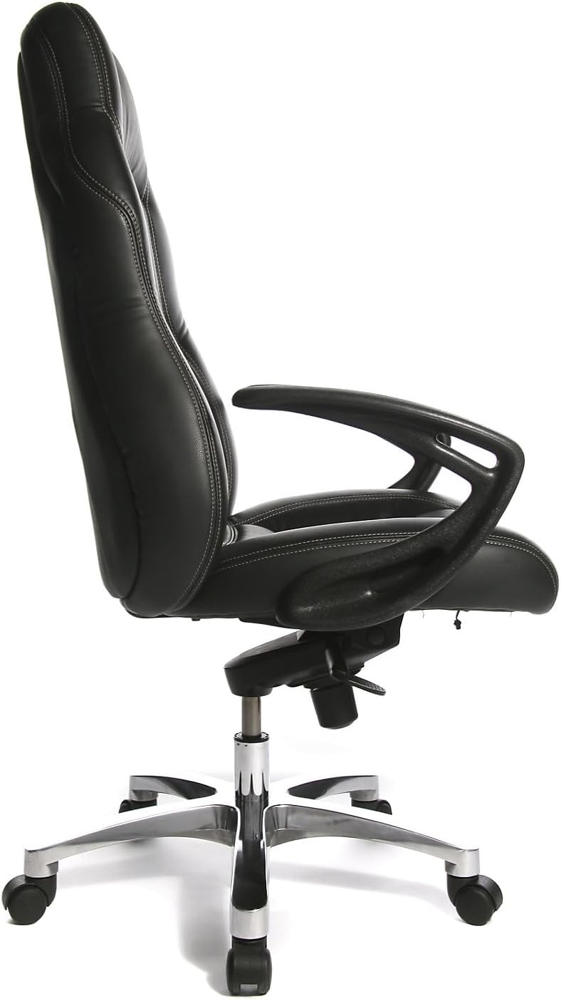 Topstar RS90F AD0 RS1 Komfort Chefsessel, Bezug Leder, schwarz, 123 x 65 x 50, Schwarz