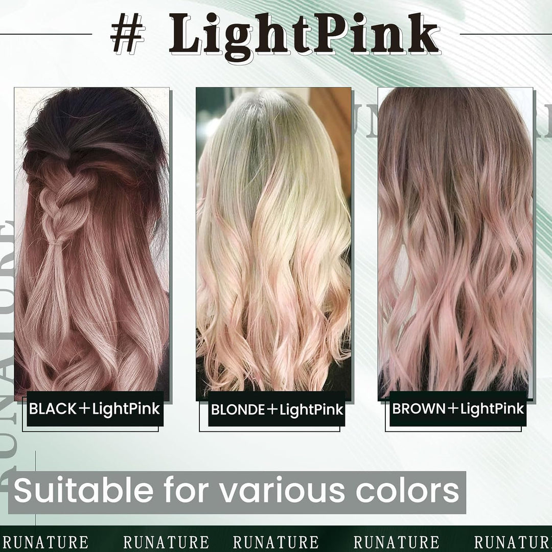 RUNATURE Bonding Extensions Echthaar Rosa 40cm Menschliches Haar Extensions Echthaar Bondings Rosa U
