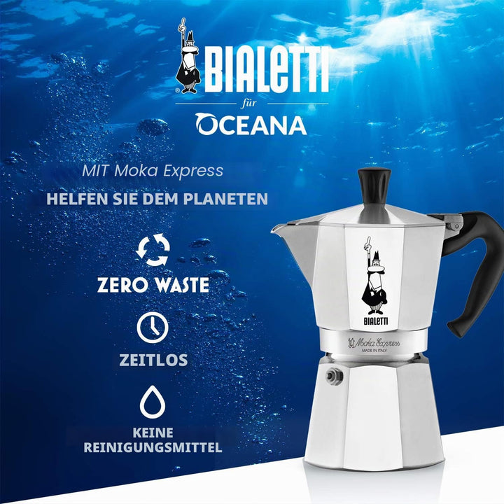 Bialetti Mokakocher Express 9 Tassen Perfetto Moka (der ideale Kaffee für den Moka), Gemahlener Kaff