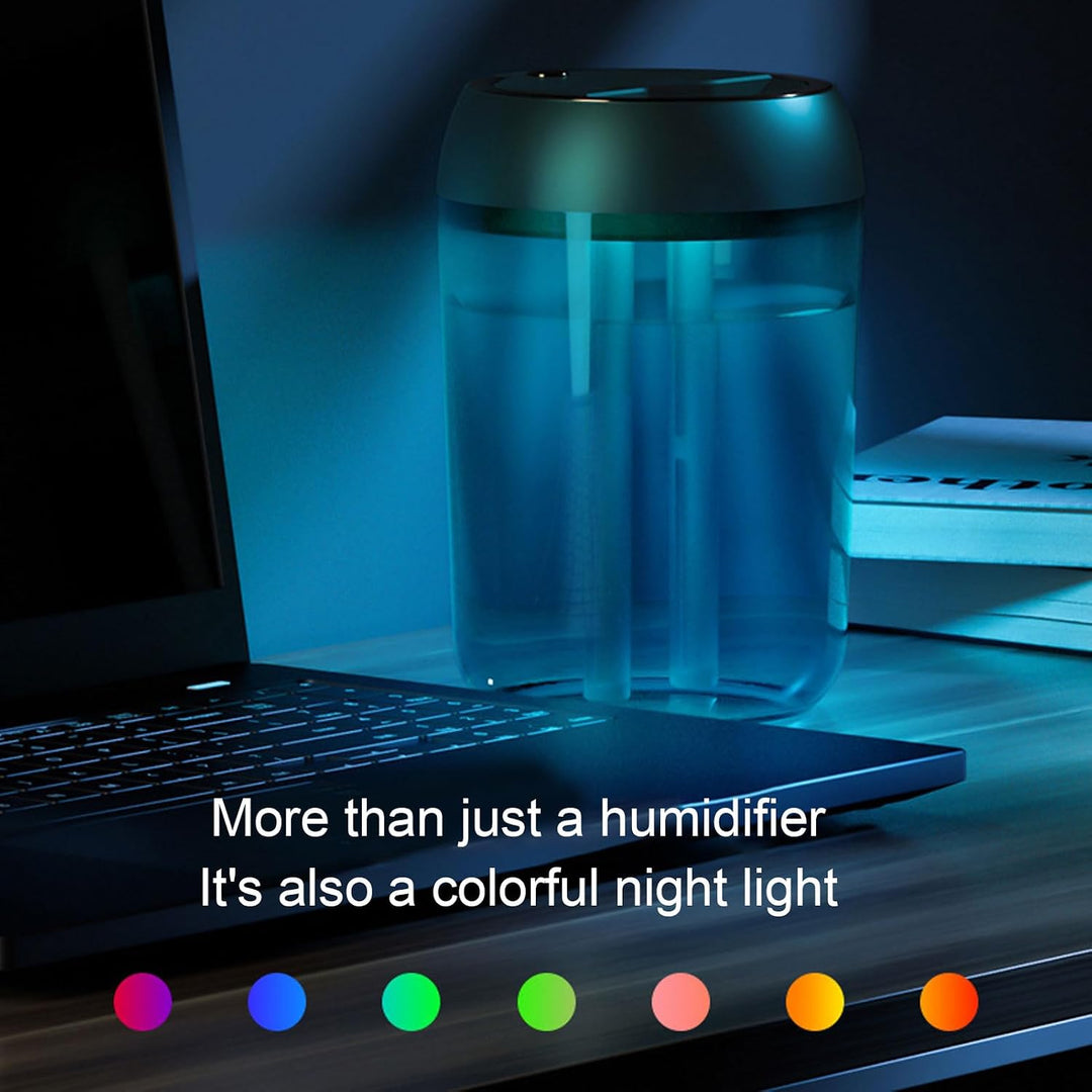 TOPINCN Cool Mist Luftbefeuchter, 2L Tank für Grosse Räume, Leiser 16 DB Pflanzenbefeuchter mit Dopp