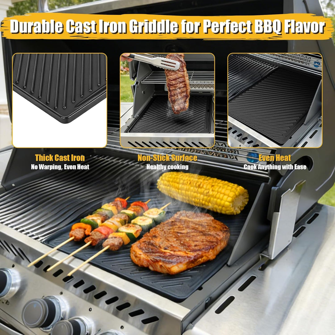 45x35cm Gusseisen Grillplatte für Rösle Videro G4-S, Rösle Allflame Prime 4, Grillpfanne Ersatzteil