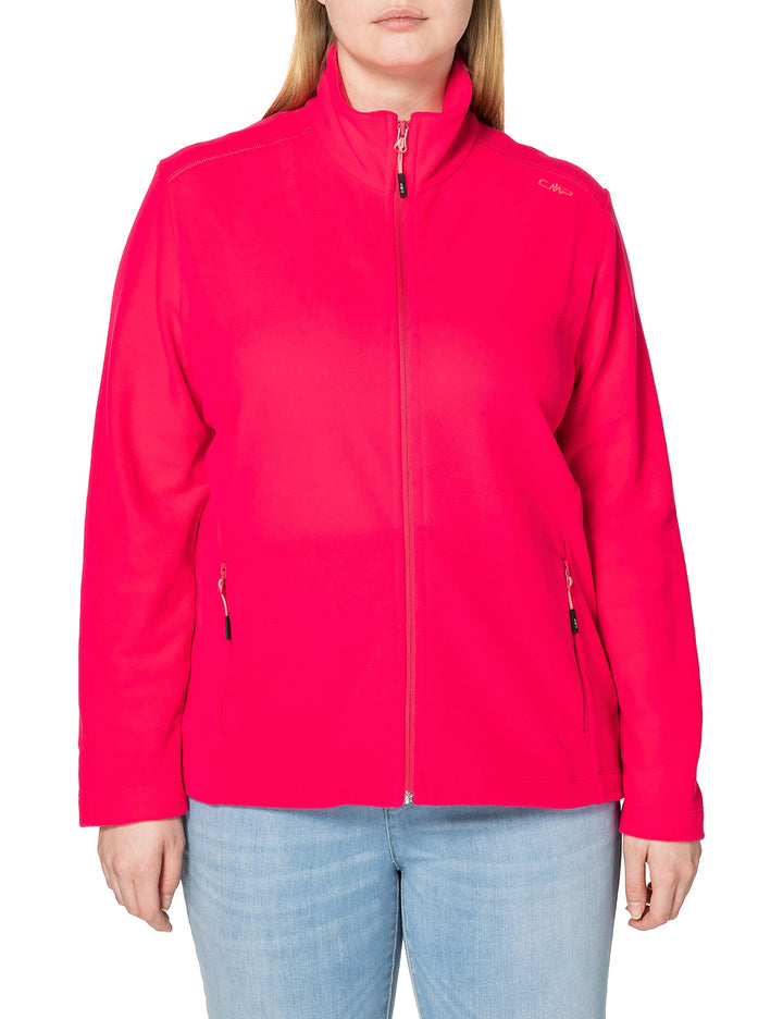 CMP Damen Lightweight Knitted Fleece Jacket With Mesh WOMAN JACKET D34 Strawberry, D34 Strawberry