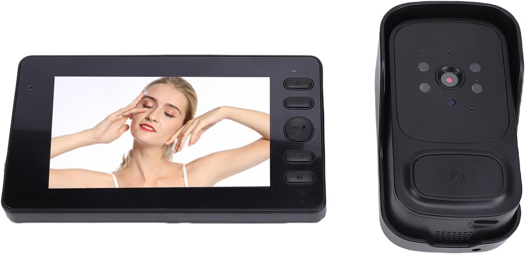 Video Türklingel, 2,4 GHz 4,3 Zoll IPS Bildschirm Kabellose Türklingel Kamera Zwei Wege Gespräch, Ei