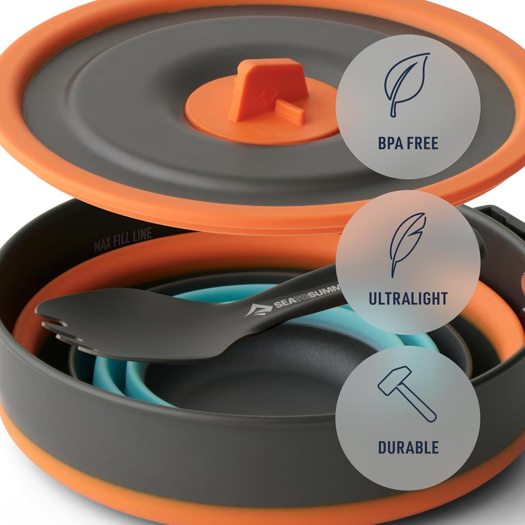 Sea to Summit - Frontier Ultralight Collapsible One Pot Cook Set - 1 Person, 3-teilig - 1 L Topf + B