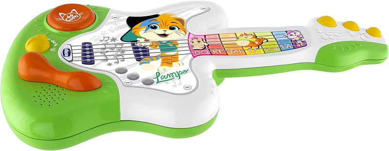 Chicco 44 CATS - Gitarre, Babys Musikspielzeug, Lernspielzeug Gitarre Babyspielzeug, Songs 6 Sounds