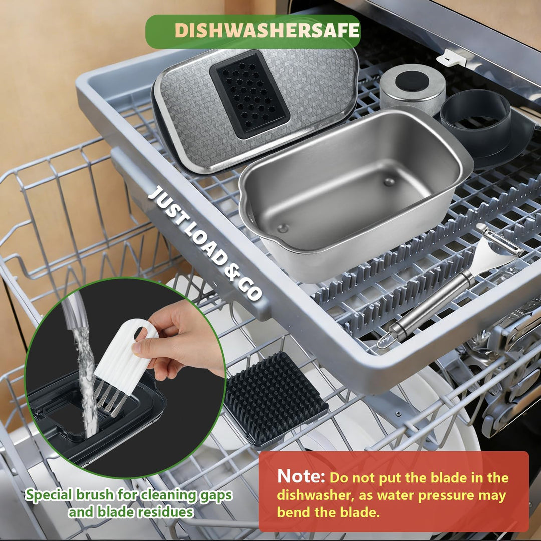 9-in-1 Gemüseschneider Set 11-teilig, Mandoline Gemüsehobel mit Edelstahlklingen, inkl. Fingerschutz