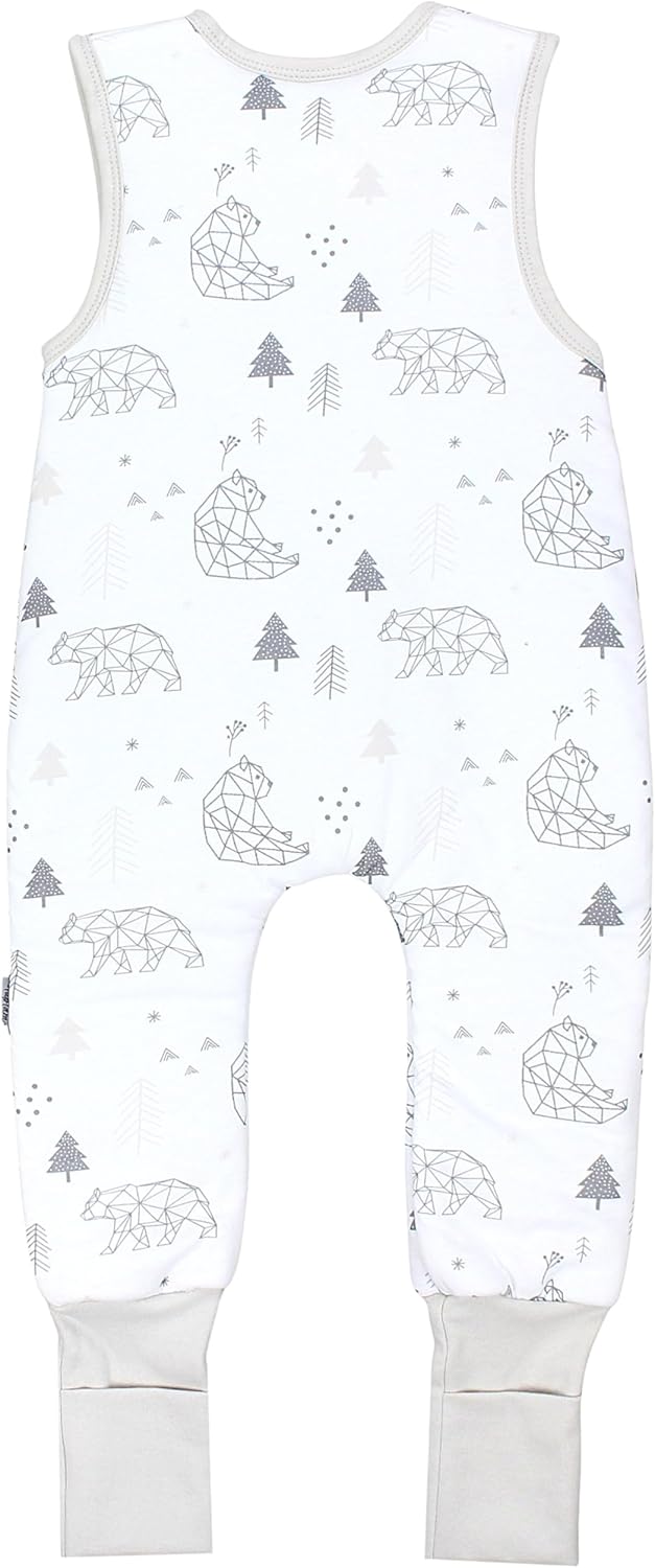 TupTam Baby Ganzjahresschlafsack mit Füssen - 2,5 TOG - OEKO-TEX - Unisex 68-74 Eisbär Zeichnung ums
