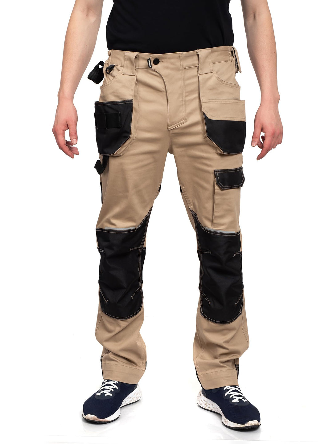 DINOZAVR Flex Lange Herren-Arbeitshose - Stretch Männer Bundhose - Elastische Cargohose mit Spandex