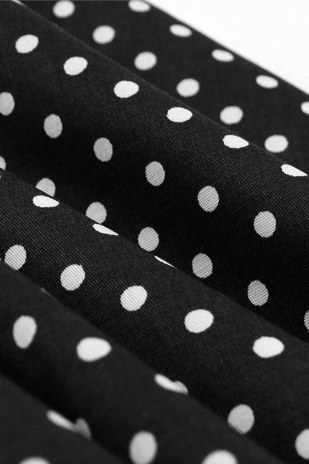 AXOE Damen 60er Jahre Kleid Cocktailkleid Abendkleid mit 3/4 Ärmel S Schwarz Polka Dots, S Schwarz P