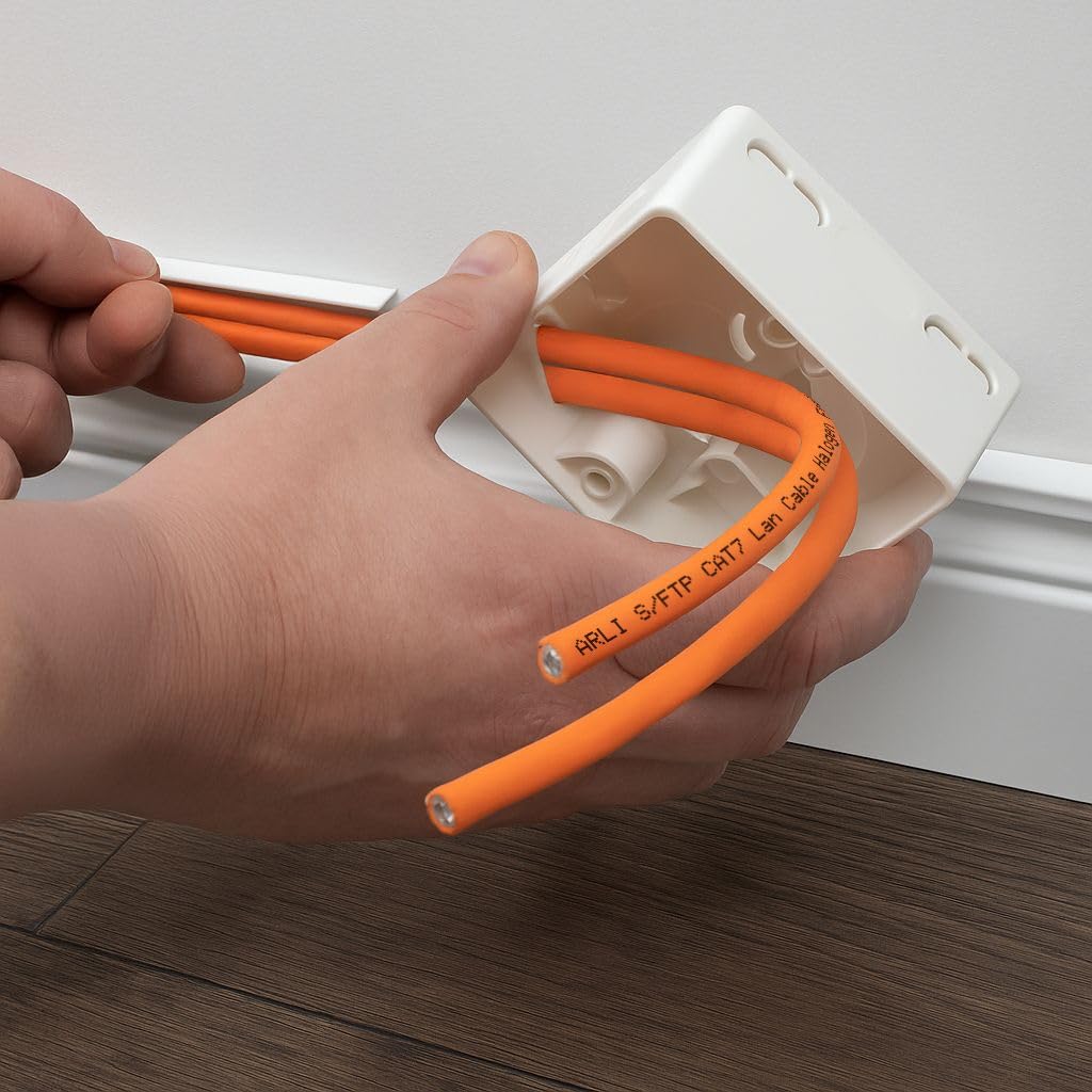 ARLI Cat7 Verlegekabel 100 m Netzwerkkabel inkl. Abisoliermesser CAT.7 LAN Halogenfrei Installations