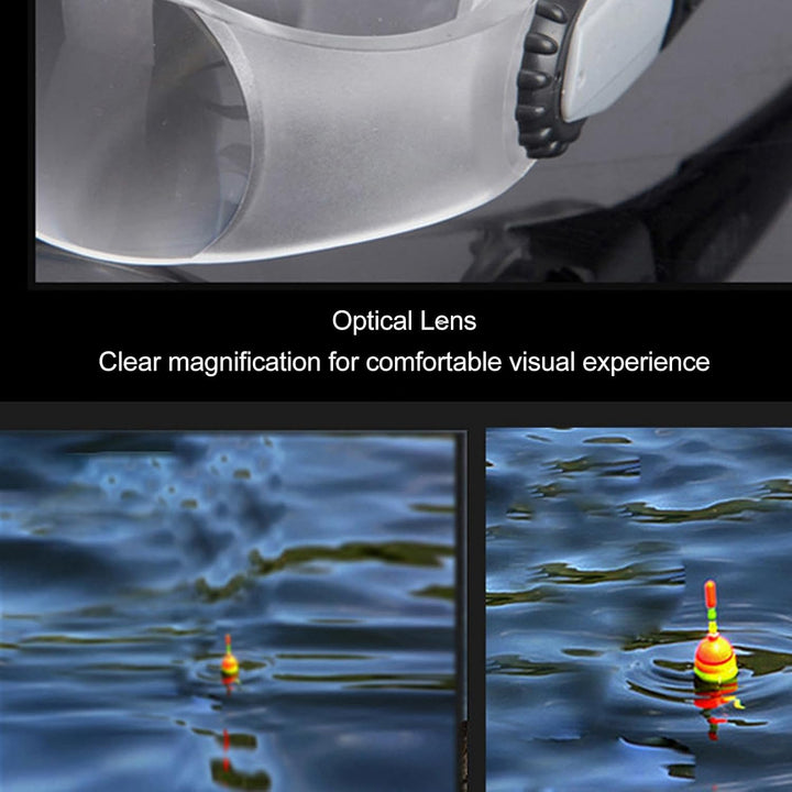 Fishing Zoom Brille, HD 4 fache Vergrösserung, freihändig manueller Fokus, für Angeln, Oper, ABS Opt