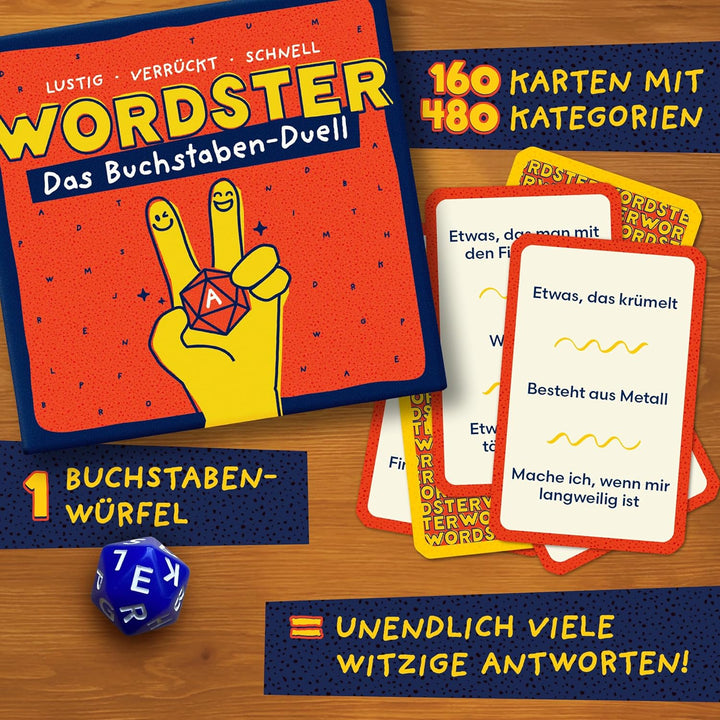 Das Buchstaben-Duell - Lustiges Spiel für Erwachsene und Jugendliche - Stadt Land Fluss Kartenspiel
