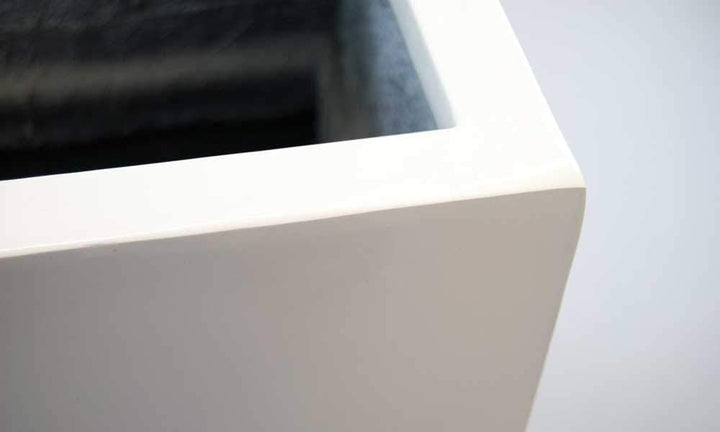 Eleganteinrichten Pflanzkübel Blumenkübel Blumentrog Pflanztrog aus Fiberglas 108x40x50cm Hochglanz