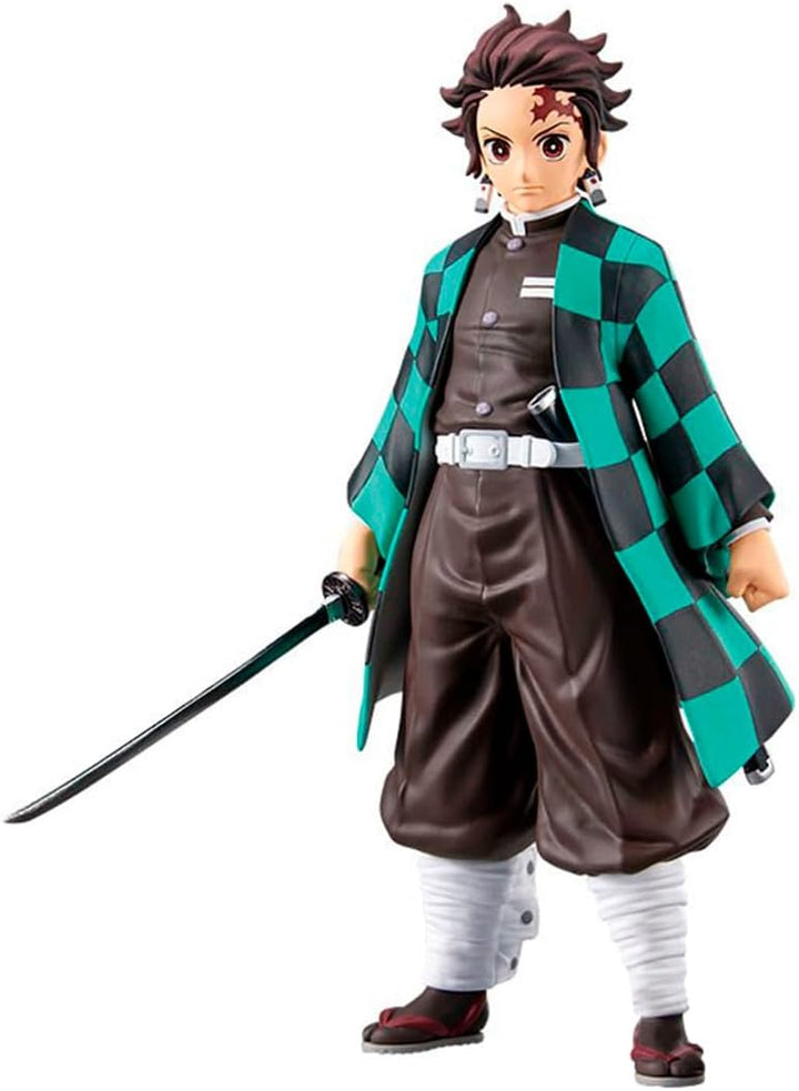 Banpresto - Actionfigur Tanjiro Kamado Demon Slayer Kimetsu No Yaiba, 15 cm, BP19460, Mehrfarbig