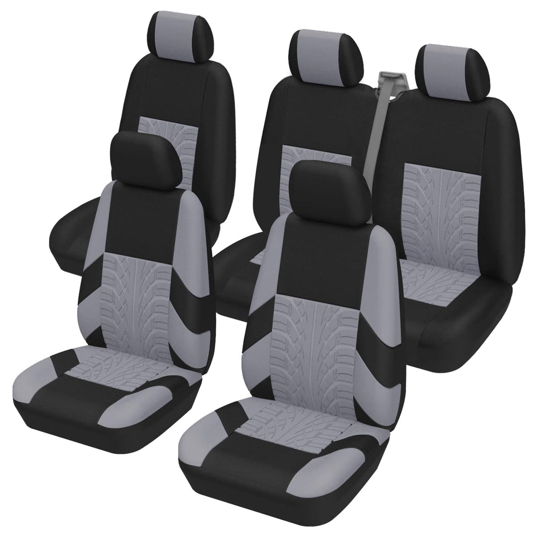 TOYOUN Universal Auto Van Sitzbezüge Komplettes Set für 5-Sitzer, Vordersitzbezüge mit 1+2 Doppelsit