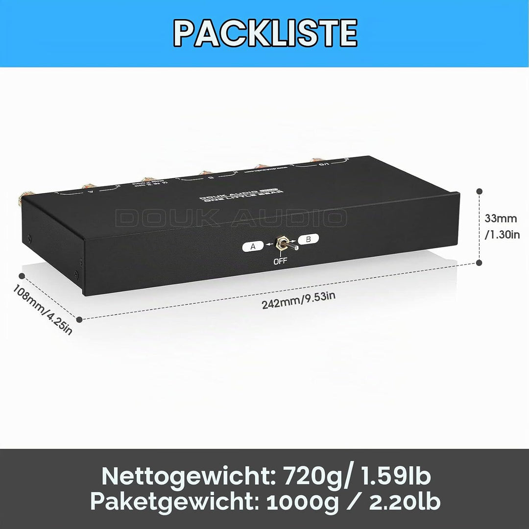 2-Zonen-Verstärker/Lautsprecher-Auswahlbox Passiver Audio-Umschalter für Heim-Stereoanlagen (SP102),
