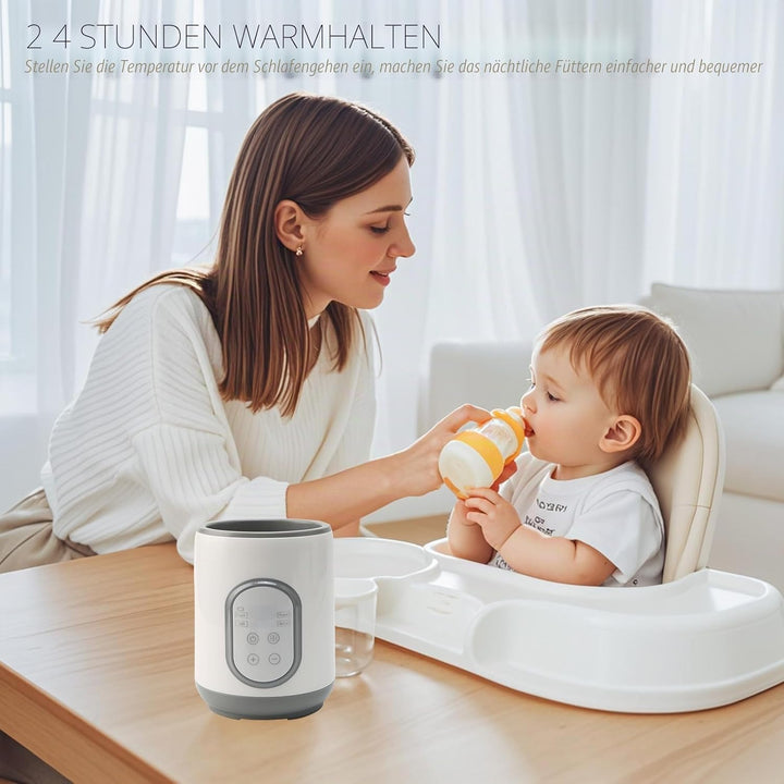 Flaschenwärmer 8- in- 1 Schneller Babymilchwärmer Tragbarer Babyflaschenwärmer mit Zeitschaltuhr Aut